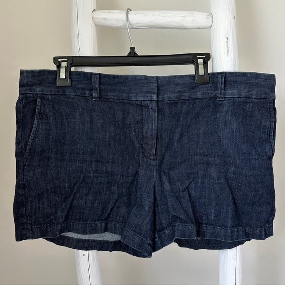 LOFT Women’s 4” Dark Denim Shorts Tailored Design Size - Picture 1 of 10